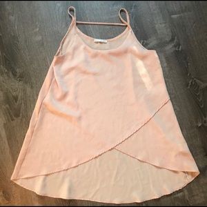 West Kei • blush pink layered tank blouse